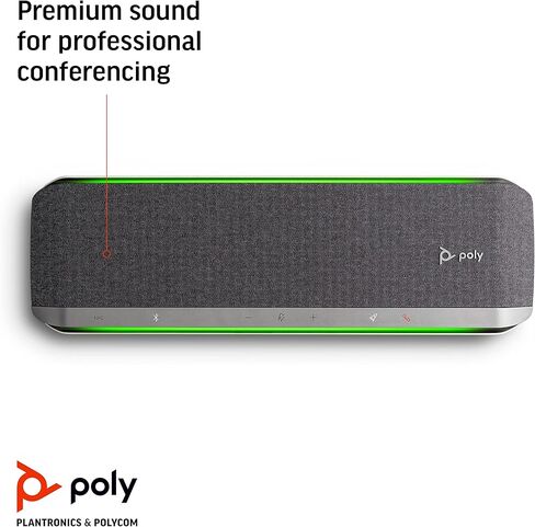 Poly - Sync 60 Smartphone لغرف المؤتمرات (Plantronics) - الاتصال بجهاز الكمبيوتر/MAC عبر كابل USB -A/USB -C المدمج ، والهواتف الذكية عبر Bluetooth - يعمل مع فرق ، Zoom (معتمد) والمزيد (متجدد) in Kuwait