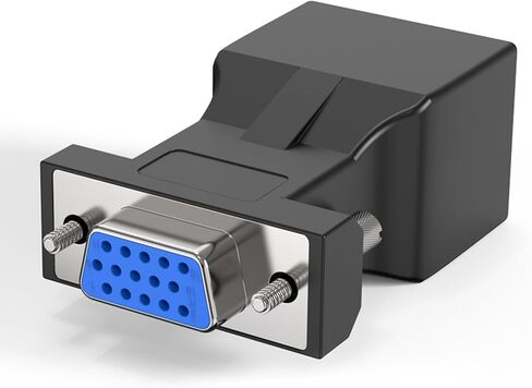 VGA إلى Ethernet Converter ، إشارات واضحة ، متانة ABS ، VGA Extender إلى محول RJ45 لشبكات الفيديو in Kuwait