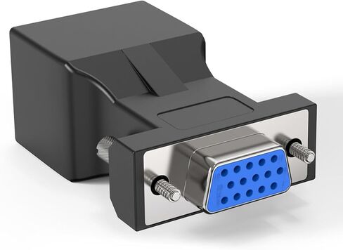 VGA إلى Ethernet Converter ، إشارات واضحة ، متانة ABS ، VGA Extender إلى محول RJ45 لشبكات الفيديو in Kuwait