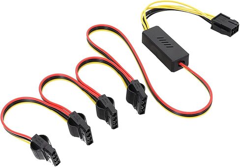 6Pin to 4Pin Hard Drives Power Adapter Cable 12V to 5V Step Down Graphics Card Power Adapter Cable for Desktop in Saudi Arabia