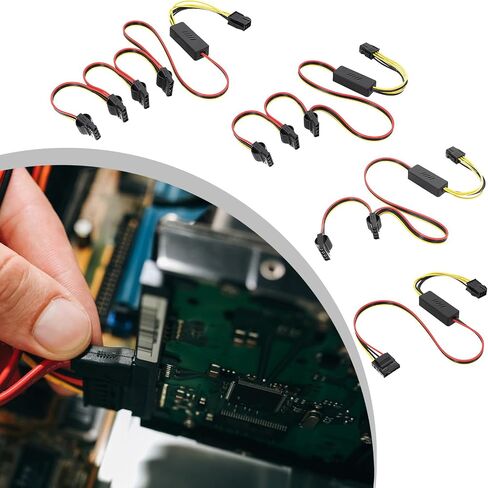 6Pin to 4Pin Hard Drives Power Adapter Cable 12V to 5V Step Down Graphics Card Power Adapter Cable for Desktop in Saudi Arabia