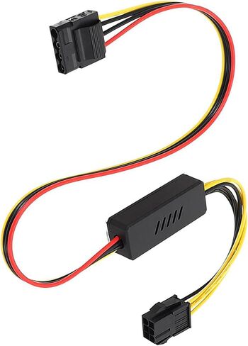 6Pin to 4Pin Hard Drives Power Adapter Cable 12V to 5V Step Down Graphics Card Power Adapter Cable for Desktop in Saudi Arabia