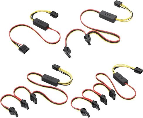 6Pin to 4Pin Hard Drives Power Adapter Cable 12V to 5V Step Down Graphics Card Power Adapter Cable for Desktop in Saudi Arabia