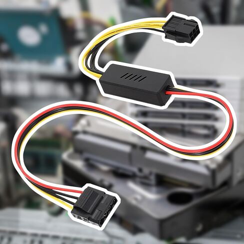 6Pin to 4Pin Hard Drives Power Adapter Cable 12V to 5V Step Down Graphics Card Power Adapter Cable for Desktop in Saudi Arabia