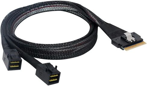 SFF-8654 8i to Twin SFF-8643 Connectors Splitter Cable Fast Data Exchange for IT Professional in Saudi Arabia