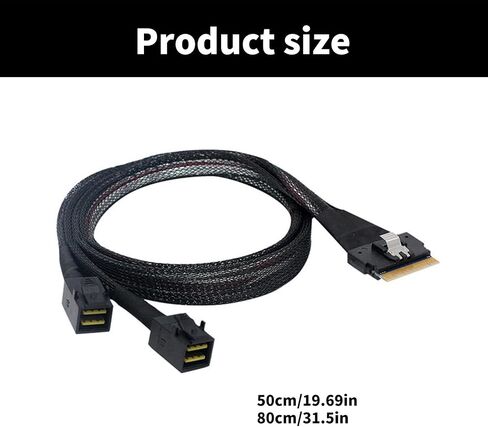 SFF-8654 8i to Twin SFF-8643 Connectors Splitter Cable Fast Data Exchange for IT Professional in Saudi Arabia