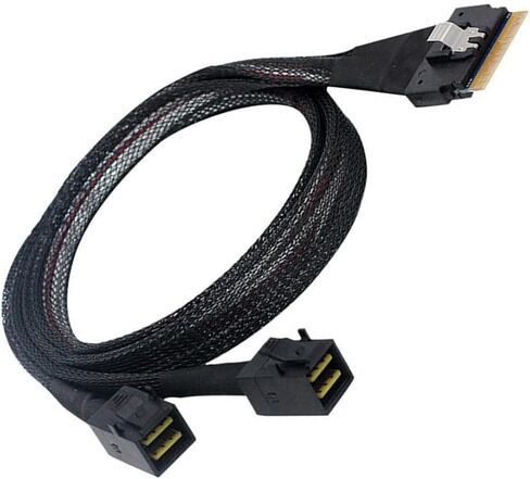 SFF-8654 8i to Twin SFF-8643 Connectors Splitter Cable Fast Data Exchange for IT Professional in Saudi Arabia