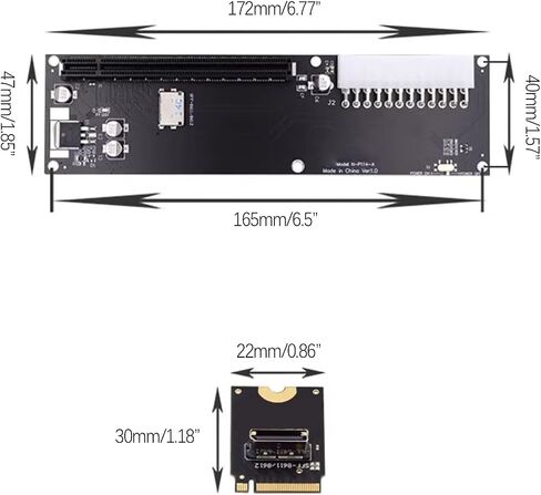 Wide Compatibility PCIE3.0 Mkey M.2 to SFF8612 Adapters Expansion Board for Max2 PCIe4.0x16 in Saudi Arabia