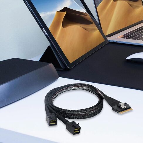 SFF-8654 8i to Twin SFF-8643 Connectors Splitter Cable Fast Data Exchange for IT Professional in Saudi Arabia