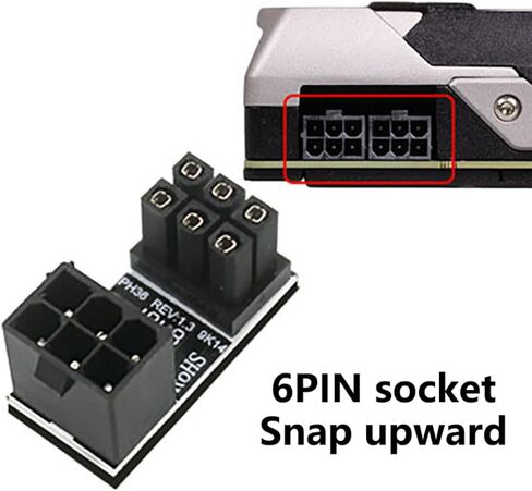 PCIE فعال 8Pin 180 درجة محول توصيل الطاقة لبطاقة الرسومات المبسطة. in Saudi Arabia