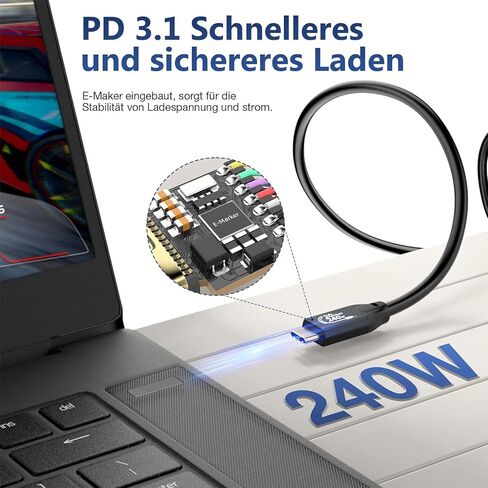 كابل الشحن السريع USB C 3.2 ، سرعة 20 جيجابت في الثانية ، إخراج فيديو 4K60Hz للاستخدام المهني والوسائط المتعددة in Saudi Arabia