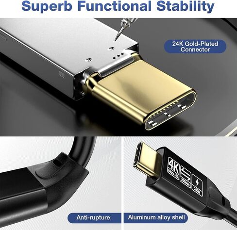 كابل الشحن السريع USB C 3.2 ، سرعة 20 جيجابت في الثانية ، إخراج فيديو 4K60Hz للاستخدام المهني والوسائط المتعددة in Saudi Arabia