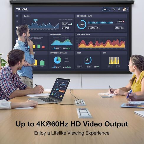 كابل الشحن السريع USB C 3.2 ، سرعة 20 جيجابت في الثانية ، إخراج فيديو 4K60Hz للاستخدام المهني والوسائط المتعددة in Saudi Arabia