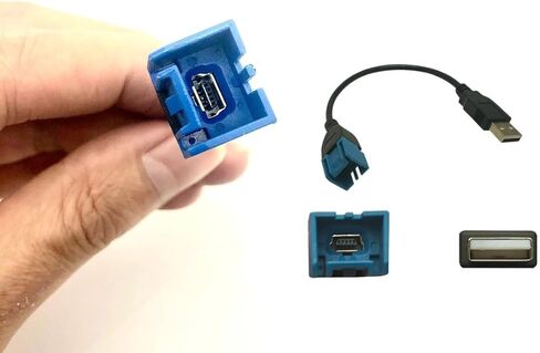 Car Radio Factory USBPort 4Pin Cable Retention Cable Wire Harness for Jeep Dodge Ram Chrysler 2010-2018 Retain OE USB Wire Connector Adapter Install Aftermarket Stereo DVD Player Headunit in Saudi Arabia