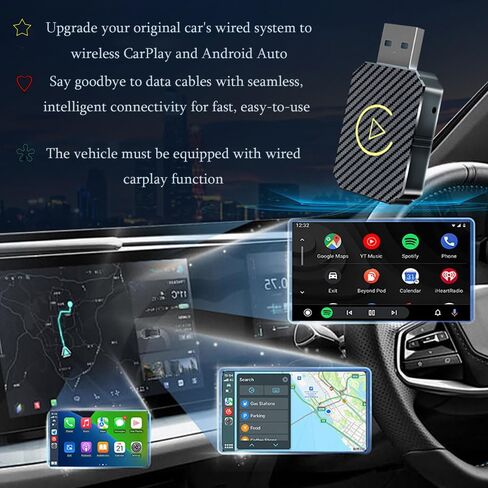محول CarPlay اللاسلكي لـ Honda Gold Wing 2018-2024 ، Plug Play Carplay Dongle Fast Auto-Connect Wireless Carplay for iPhone & Android مع منفذ USB/Type C ، ب. in Saudi Arabia