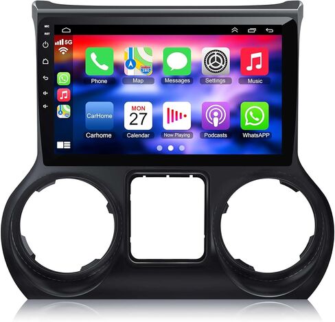 [8-Core 4+64g] راديو سيارة لجيب Wrangler 2011 2012 2013 2014-10.1 بوصة IPS شاشة اللمس Android 13-Carplay و Android Auto و GPS Navigation & Bluetooth ، كاميرا احتياطية وراديو FM in Kuwait