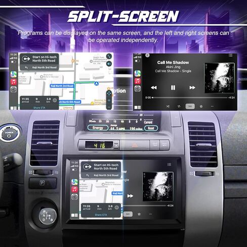 راديو سيارة تمت ترقيته ل Toyota Prius 2004-2009 Wirless Carplay & Android Auto ، ستيريو سيارة Android 9 بوصة لوحدة رأس Prius Touchscreen - GPS/FM/SWC/WiFi/Bluetooth/Camera (غير JBL) in Kuwait