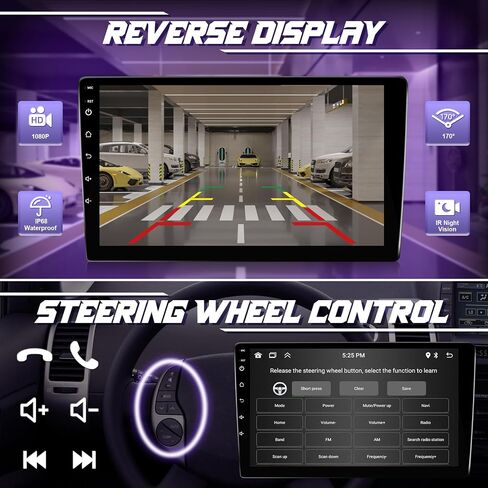 راديو سيارة تمت ترقيته ل Toyota Prius 2004-2009 Wirless Carplay & Android Auto ، ستيريو سيارة Android 9 بوصة لوحدة رأس Prius Touchscreen - GPS/FM/SWC/WiFi/Bluetooth/Camera (غير JBL) in Kuwait