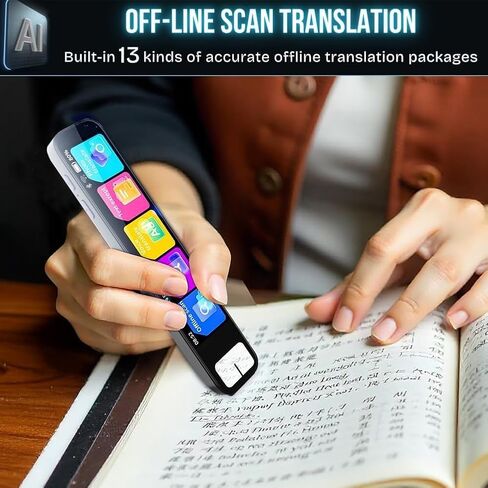 , 2025 Upgrade Smart AI Scanning Pen, 0.5s Fast Identification, Instant AI Answers 99% Accuracy, Offline Translation, HD Touchsn, Reading Pen for Math in Saudi Arabia
