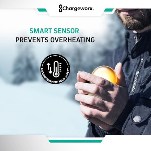 ChargeWorx قابلة لإعادة الشحن WARDER 5000MAH BANK POWER ، حرارة سريعة لمدة 5 ساعات ، منفذ USB صغير ، حجم الجيب المحمولة تدفئة اليد الكهربائية القابلة لإعادة الشحن ، للنساء لوازم التخييم في الهواء الطلق in Saudi Arabia