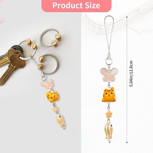 Ornaland Cat Phone Charm Cute Y2K Phone Charms Strap for Bag Purse Mobile Camera Decoration in Saudi Arabia