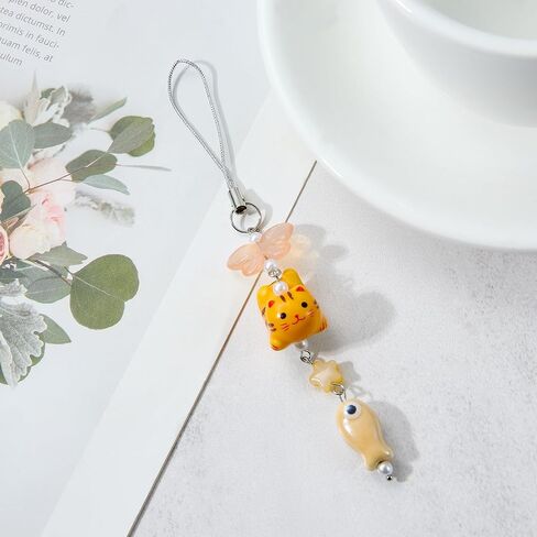 Ornaland Cat Phone Charm Cute Y2K Phone Charms Strap for Bag Purse Mobile Camera Decoration in Saudi Arabia