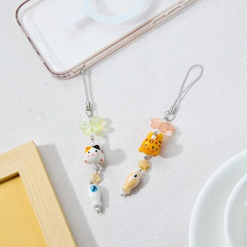 Ornaland Cat Phone Charm Cute Y2K Phone Charms Strap for Bag Purse Mobile Camera Decoration in Saudi Arabia