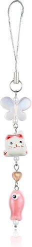 Ornaland Cat Phone Charm Cute Y2K Phone Charms Strap for Bag Purse Mobile Camera Decoration in Saudi Arabia