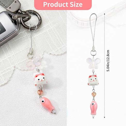 Ornaland Cat Phone Charm Cute Y2K Phone Charms Strap for Bag Purse Mobile Camera Decoration in Saudi Arabia