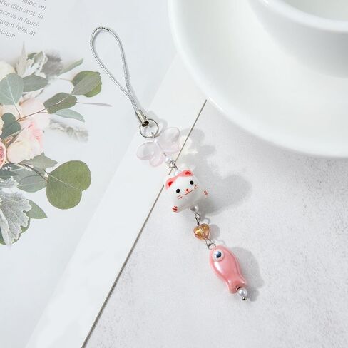 Ornaland Cat Phone Charm Cute Y2K Phone Charms Strap for Bag Purse Mobile Camera Decoration in Saudi Arabia