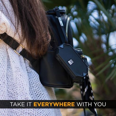 Altec Lansing - مكبر صوت Bluetooth Wiramini اللاسلكي ، بطارية IP67 مقاومة للماء USB C مع 6 ساعات من اللعب ، مضغوط ، مقاوم للصدمات ، مقاوم للثلوج ، كل شيء دليل (أسود) in Saudi Arabia