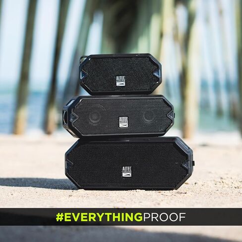 Altec Lansing - مكبر صوت Bluetooth Wiramini اللاسلكي ، بطارية IP67 مقاومة للماء USB C مع 6 ساعات من اللعب ، مضغوط ، مقاوم للصدمات ، مقاوم للثلوج ، كل شيء دليل (أسود) in Saudi Arabia