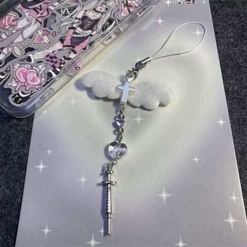 2Pack Cute Phone Charms Crystal Jellyfish Kois Fish Sea Shell Matching Beaded Phone Chain Y2K Accessories for Bag Keychain Pendants Decor in Kuwait