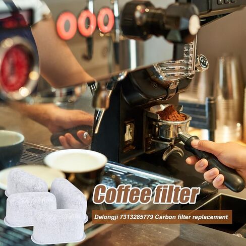 3pcs Coffee Maker Filter Replacement, Activated Charcoal Water Filter Espresso Coffee Machine Cafe Maker Carbon for Delonghi Accessories Compatible with 7313285779 in Saudi Arabia