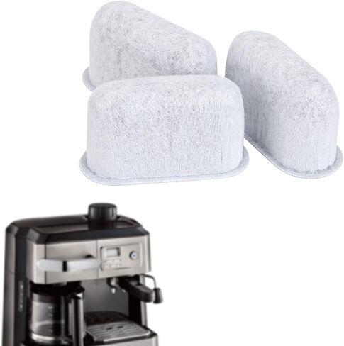 3pcs Coffee Maker Filter Replacement, Activated Charcoal Water Filter Espresso Coffee Machine Cafe Maker Carbon for Delonghi Accessories Compatible with 7313285779 in Kuwait
