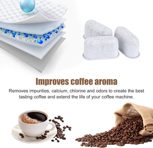 3pcs Coffee Maker Filter Replacement, Activated Charcoal Water Filter Espresso Coffee Machine Cafe Maker Carbon for Delonghi Accessories Compatible with 7313285779 in Kuwait