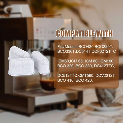 3pcs Coffee Maker Filter Replacement, Activated Charcoal Water Filter Espresso Coffee Machine Cafe Maker Carbon for Delonghi Accessories Compatible with 7313285779 in Kuwait