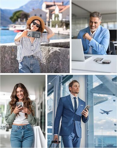للحصول على Magsafe Battery Pack 12000mAh Bank Bank Magnetic Bank شاحن محمول USB C 20W شحن سريع الشاحن اللاسلكي الضروري لـ iPhone 16/15/14/13/12 Series Gray in Kuwait