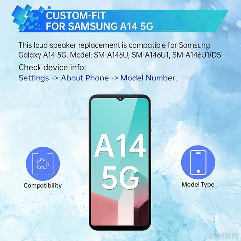 استبدال مكبر الصوت بصوت عالٍ مع قوس لـ Samsung Galaxy A14 5G Ringer Ringtone Module Response استبدال إصلاح صوتي واضح لـ Samsung A14 5G SM-A146U SM-A146U1 SM-A146UDS in Kuwait