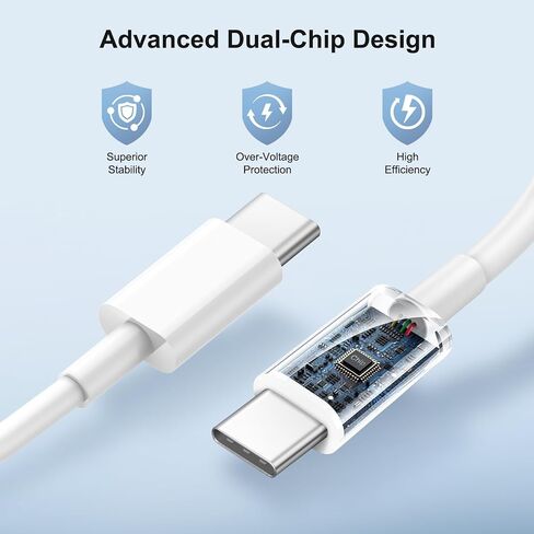 شاحن لشحن iPhone 17 16 Charger Fast Charging ، [UL Safety Certified] 20W USB C Blocks مع كابل من النوع C إلى C من النوع C إلى iPhone 16/16 Plus/16 Pro/16 Pro Max/iPhone 15/15 Pro/15 Pro Max ، 2 Pack in Saudi Arabia