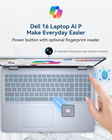 Dell أحدث جهاز كمبيوتر محمول من Dell Inspiron 16 مع شحن محمول ، Intel Core 7-150U (10 نوى) ، عرض 16.0 بوصة FHD+ IPS ، AI Copilot ، الإضاءة الخلفية ، قارئ بصمات الأصابع ، يفوز 11 Pro (64GB RAM | 2TB) in Saudi Arabia