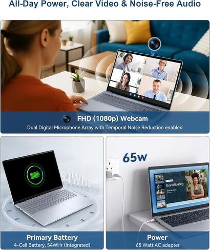 Dell أحدث جهاز كمبيوتر محمول من Dell Inspiron 16 مع شحن محمول ، Intel Core 7-150U (10 نوى) ، عرض 16.0 بوصة FHD+ IPS ، AI Copilot ، الإضاءة الخلفية ، قارئ بصمات الأصابع ، يفوز 11 Pro (64GB RAM | 2TB) in Saudi Arabia