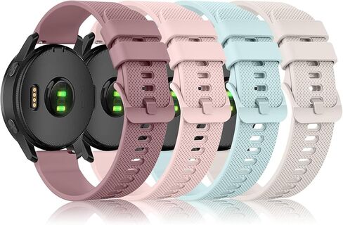 4 Pack Bands Compatible with Garmin Venu Sq/Venu Sq 2 / Venu 2 Plus, Soft Silicone Wristand Strap for Garmin Vivoactive 6 / Vivoactive 5 / Vivoactive 3 Watch Band Women Men in Saudi Arabia