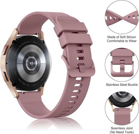 4 Pack Bands Compatible with Garmin Venu Sq/Venu Sq 2 / Venu 2 Plus, Soft Silicone Wristand Strap for Garmin Vivoactive 6 / Vivoactive 5 / Vivoactive 3 Watch Band Women Men in Saudi Arabia