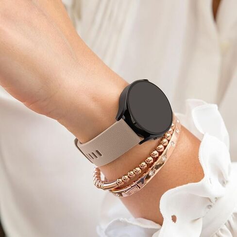 4 Pack Bands Compatible with Garmin Venu Sq/Venu Sq 2 / Venu 2 Plus, Soft Silicone Wristand Strap for Garmin Vivoactive 6 / Vivoactive 5 / Vivoactive 3 Watch Band Women Men in Saudi Arabia