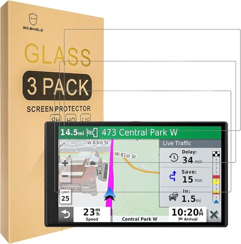Mr.Shield Screen Protector متوافق مع Garmin drivesmart 61 65 71 76 [زجاج مقسّر] [3 عبوات] [زجاج اليابان مع صلابة 9 ساعات] in Kuwait