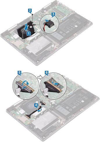 مروحة تبريد وحدة المعالجة المركزية Y64H5 0Y64H5 استبدال Dell Inspiron 15 7570 7580 7573 2-in-1 الكمبيوتر المحمول in Saudi Arabia