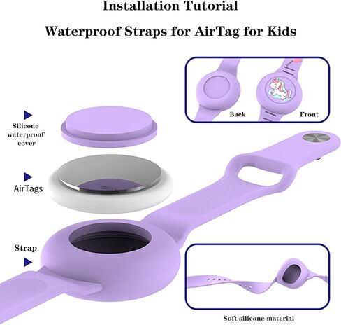 Kids Waterproof for Airtag Bracelet: DDDWJK Silicone Wristband Full Case Cover for Apple Air tag Holder, Anti-Lost Watch Band Hidden Accessories for Child, GPS Tracker Strap (Shark) in Saudi Arabia
