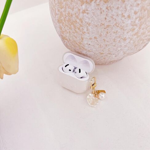 for Cute Glitter Airpod 4 Case - Bling Shell Pattern Design Soft TPU Protective Cover with Shell Pearl Keychain Compatible with Airpods 4th Generation 2024 Released, Colorful in Saudi Arabia