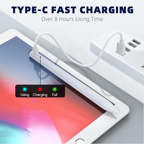 Pens Pen for iPad Pencil 11th A16/10th Gen ، 2Pack Active Ipad Pen Charing Fast Charing ، iPadpencil Pro لعام 2018-2025 ipad11 A16/10/9/8/7/6 ، ipadpro 13 "/11" /12.9/M4 ، iPadair 6/5/3 ، ipadmini 7 A17 PRO in Kuwait